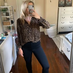 H&M Cheetah Print Blouse